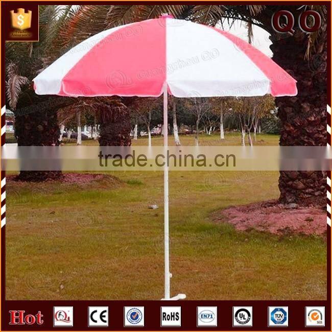 Top quality rainbow color logo custom folding beach umbrella for advertising