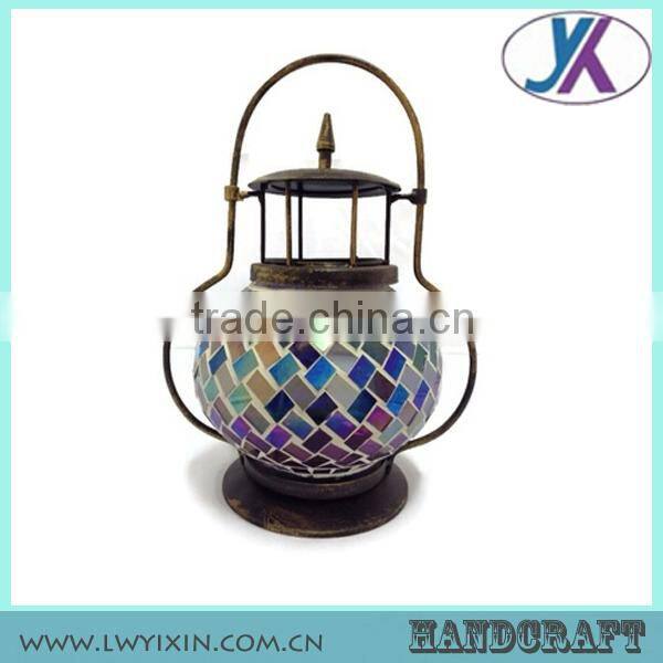 Handmade Glass Mosaic Moroccan garden lantern-Moroccan Home decor Indoor Glass lantern