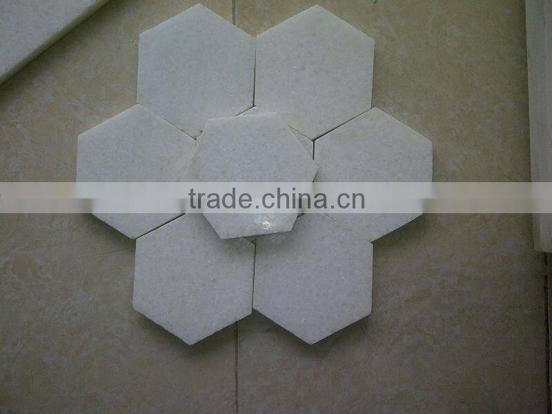 PURE WHITE MARBLE Bush Hammered