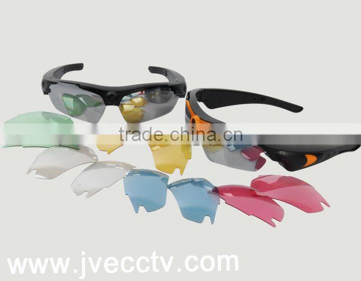 HD Sports Video Camera Outdoor Sports Glasses Digital Video Camera Sunglass DV Mini DVR Webcam 4GB TF Card 720P JVEHD01