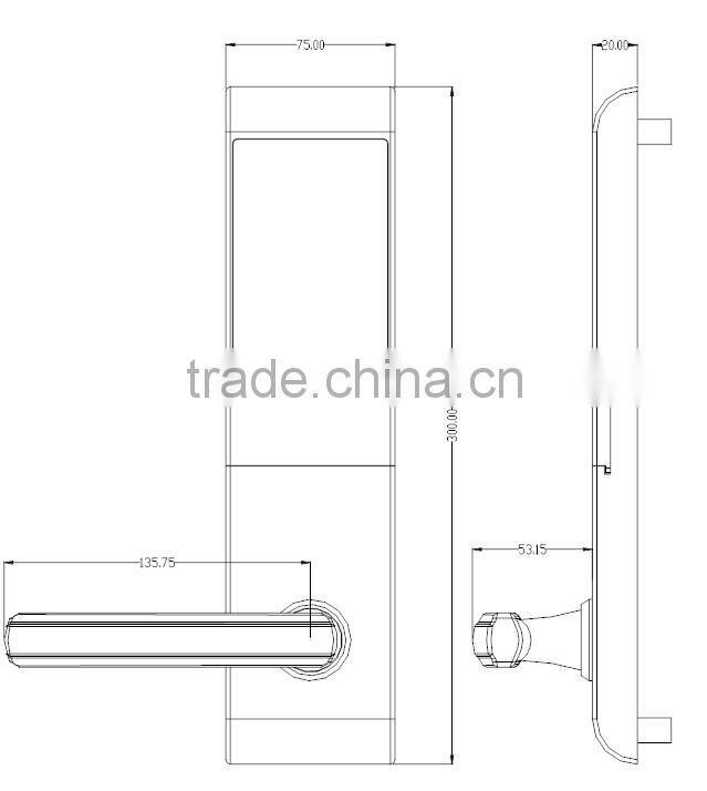 Push Pull Easy to Install Electronic Key Door Lock