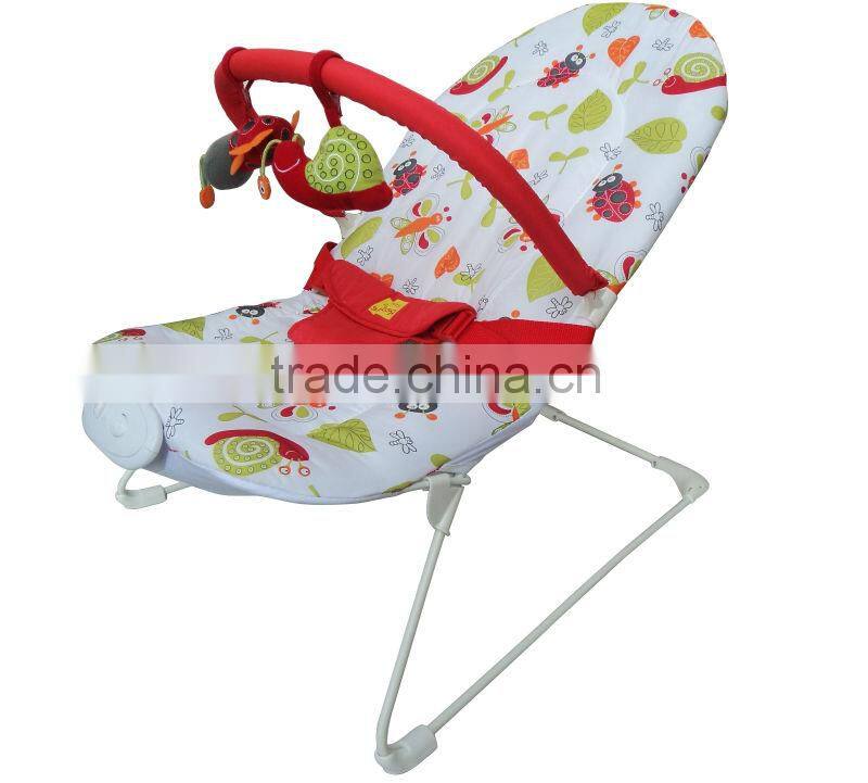 Adjustable light weighted musical baby rocker Chair with lovely toys