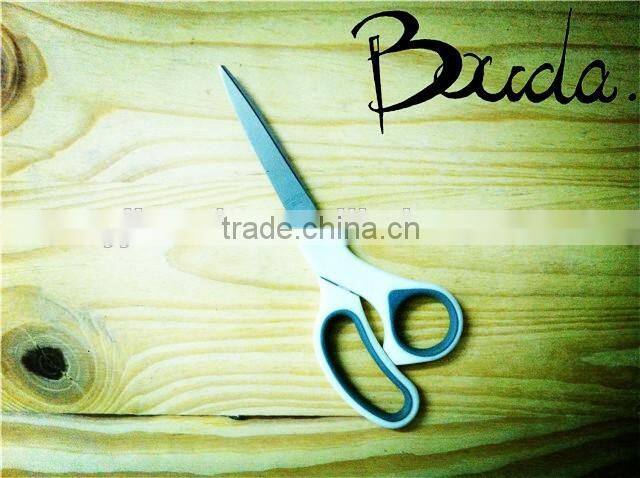 Soft handle hot sale office scissors with plastic and TPR handle BD-S1703