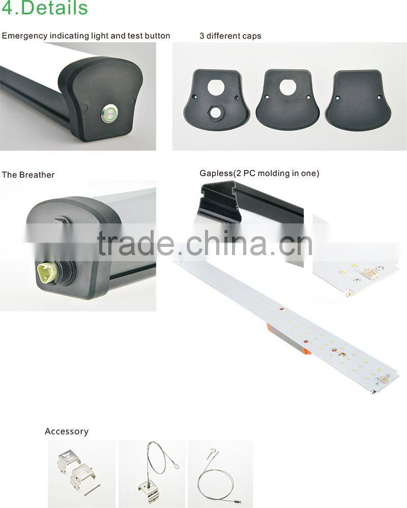 IP65 PF>0.9 Length 1200mm 3600-3700lm SMD 2835 40W LED Tri proof Light