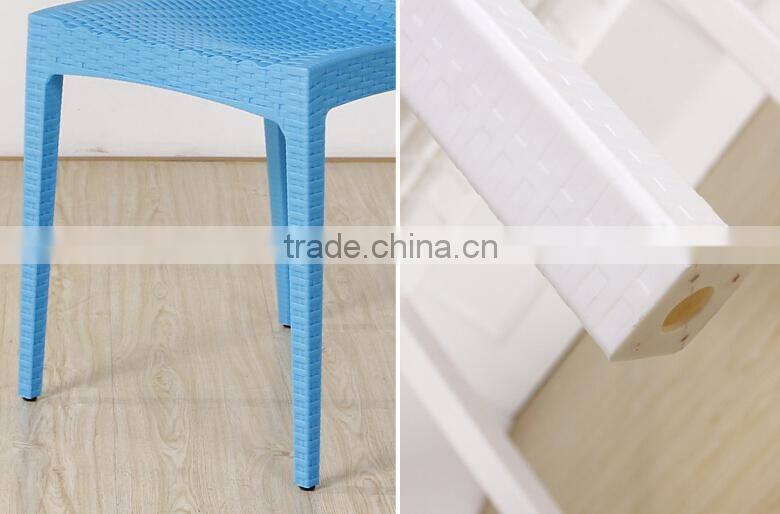 WHOLESALE cheap price outdodor ratten full PP plastic garden chair and table with armrest 1723c