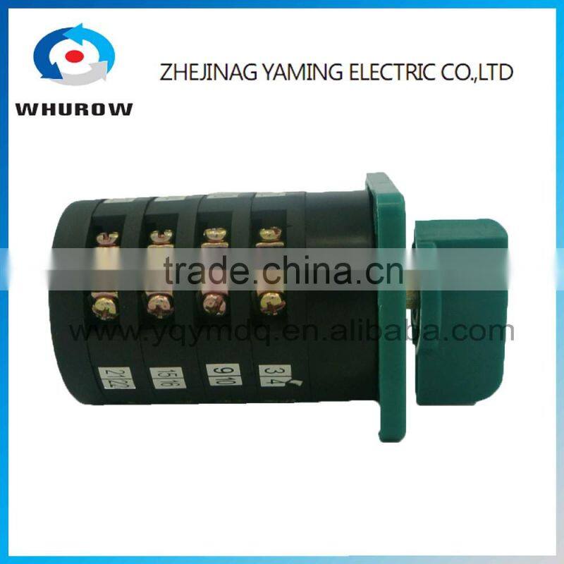 Changeover rotary cam switch LW6-5/4 High voltage electrical manual momentary 4 poles 5A 10A silver contacts