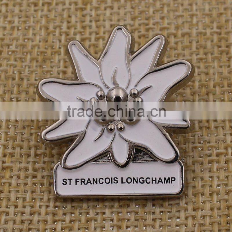 Wholesale cheap custom flower lapel pin manufacturers china