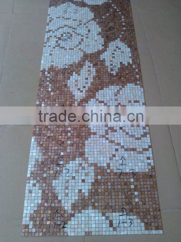 China freshwater river shell mosaic painting wall tile - hot sale wall tile
