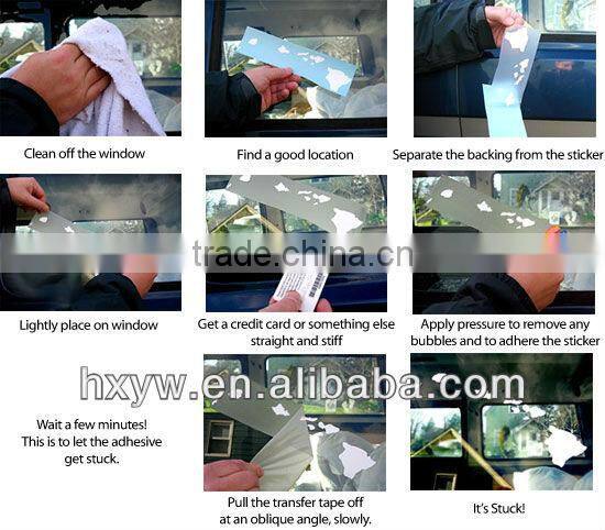 Cut vinyl Sticker with adhesive