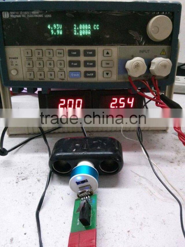 Car Charger With On Fff Switch 5V 2.1A Dual USB Car Charger With LED Chian Supplier