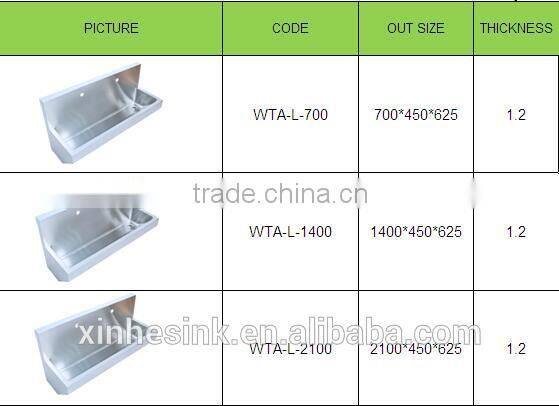 Durable Stainless Steel hospital medical Surgical Scrub sink medical hand Washing Trough with sensor tap