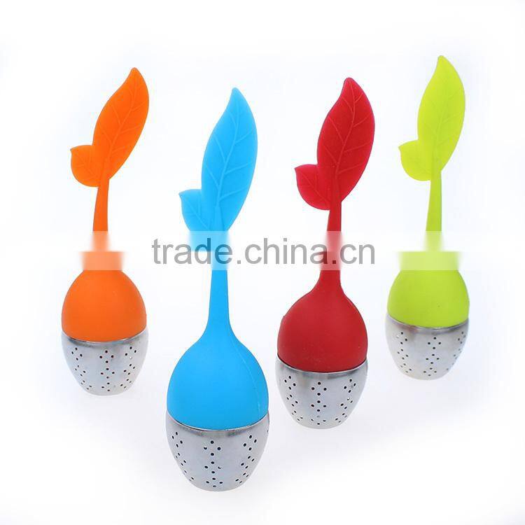 New Silicone Infuser Loose Tea Leaf Strainer Herbal Spice Filter Diffuser