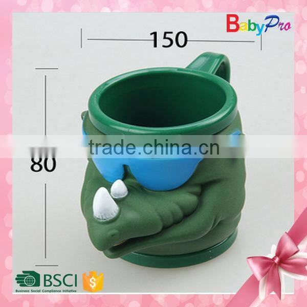 Babypro 2015 New Products Alibaba China Tableware Plastic Cup Cute Cartoon Plastic Cup For Kids With Handle Plastic Cup For Sale
