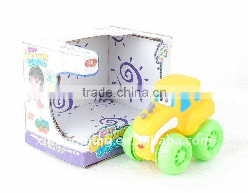 Promotional Gift Kids Rubber Cartoon Car Toys