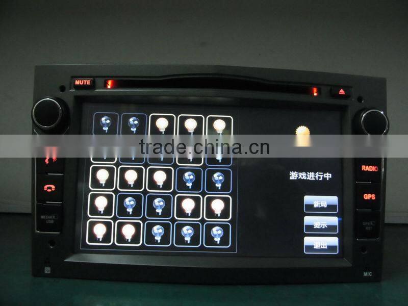 7inch double din auto multimedia for Opel with GPS/BT/FM/AM/RDS/TV/VMCD/3G/GAMES/etc
