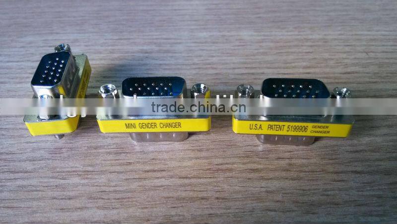Professional manufacturer of VGA 15p Male to 15P Male Mini Gender Adapter