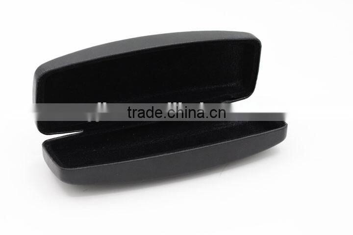 Hot selling balck PU leather cover metal spectacle case
