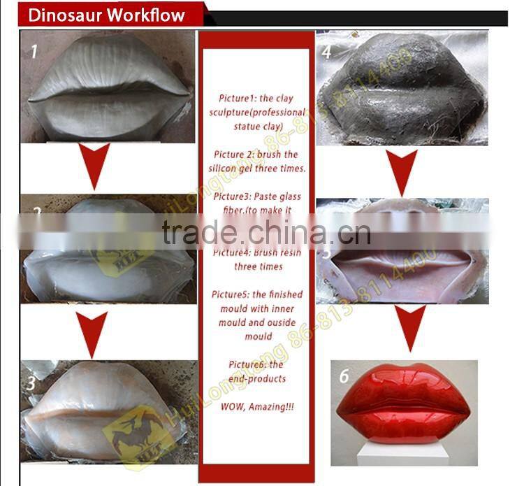 Handmade durable fiberglass dinosaur head