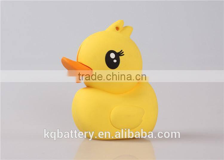 Cute Yellow Duck Design Portable Power Bank Charger