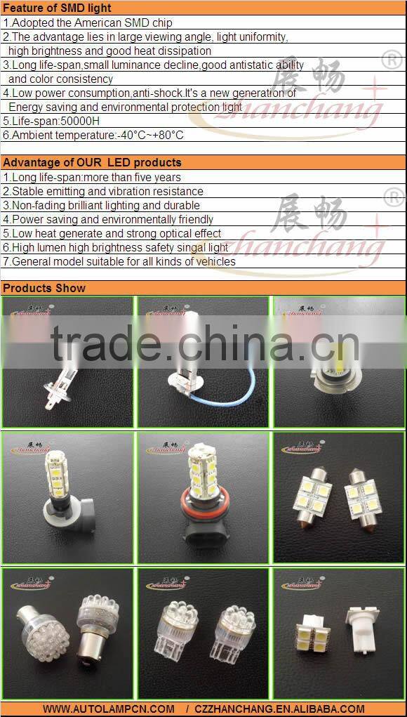 Auto Lamp H1 Car LED light 13SMD 5050chip