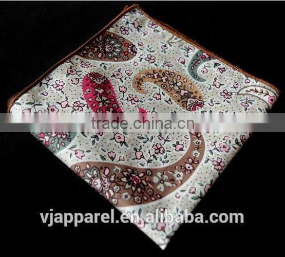 Custom made printing handkerchief soft cotton hanky design your own pocket square