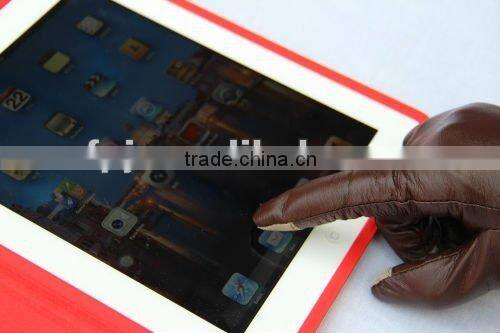 Fashion Elasticity Cuff Ladies's Leather Touch Screen Glove