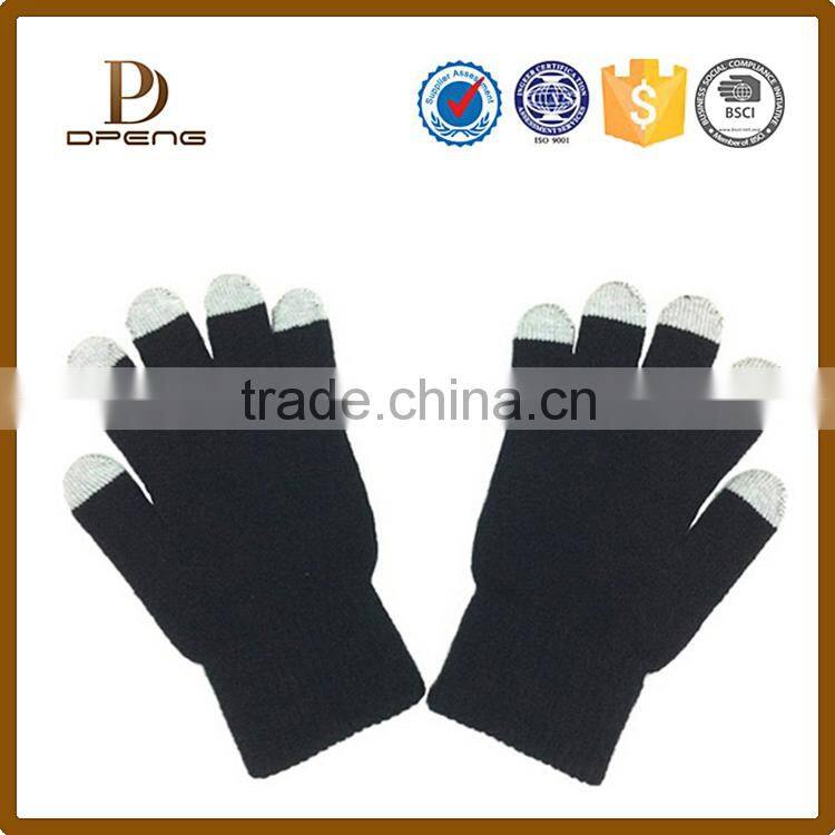 Personalized design thick knitted glove for screen-touching winter gloves