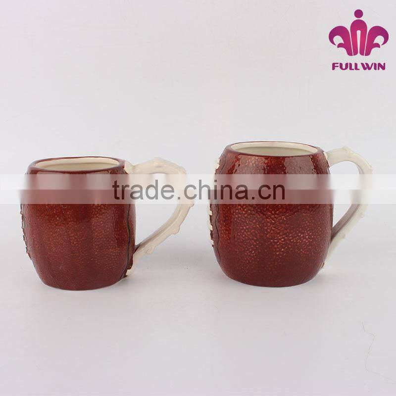 Rugby unique shape ceramic mugs for sale wholesale magic mugs