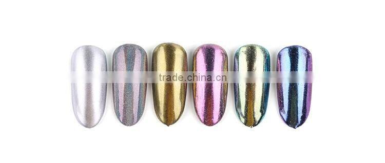 6 colors nail art mirror effect powder mirror nail pigment powder