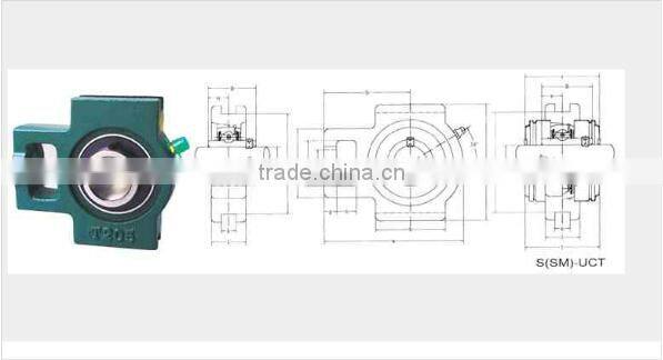 Cast iron best selling t217 pillow block bearing uct217