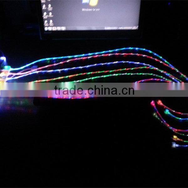 Hot Selling Colorful Cheapest Bulk Smily Face Sync Charger Usb Cable Led Lighting (OEM ODM)