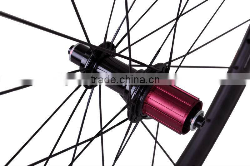 High Quality Carbon Bicycle Tubular Wheelset 38T High stiffness super light chinese carbon Wheel 700c 38mm rim tubular