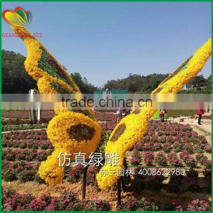Guangzhou wholesale artificial cartoon topiary animals plastic artificial plants topiary animal