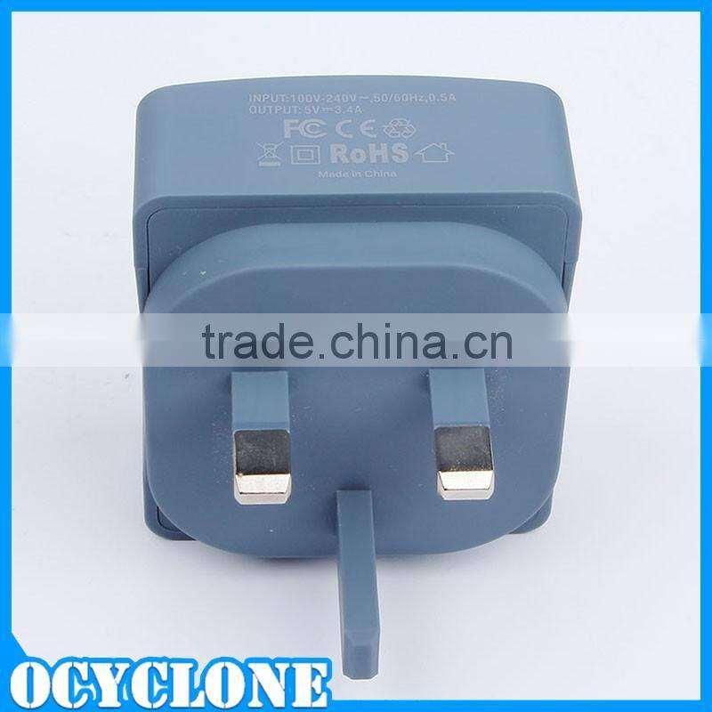 17W 3.4A UK plug Universal chargers for iphone 6 apple mobile phone