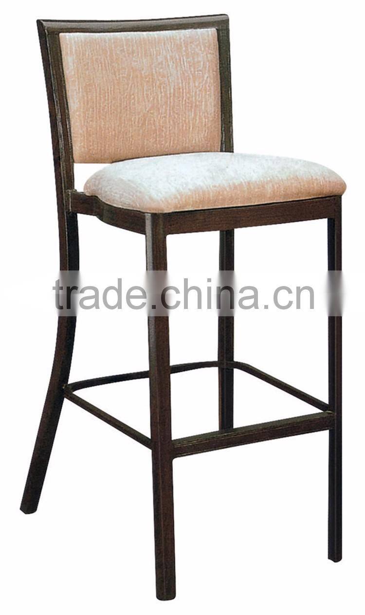 Modern Imitated wood Aluninum Bar Chair For Pub Bistro