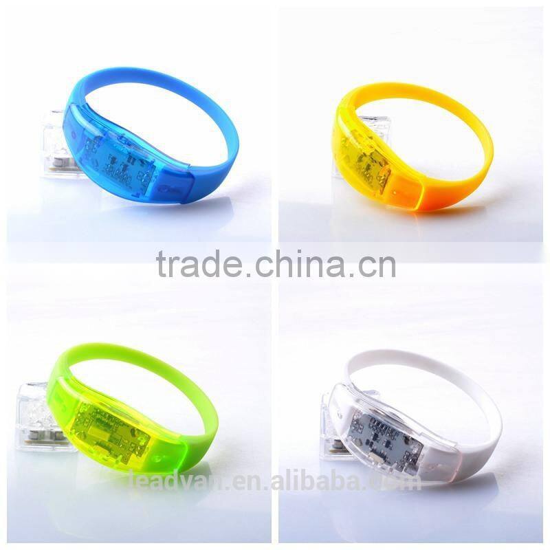Large Events Massive Dance Festivals Custom Sound Activated Glow Flashing Led Bracelet Wristband