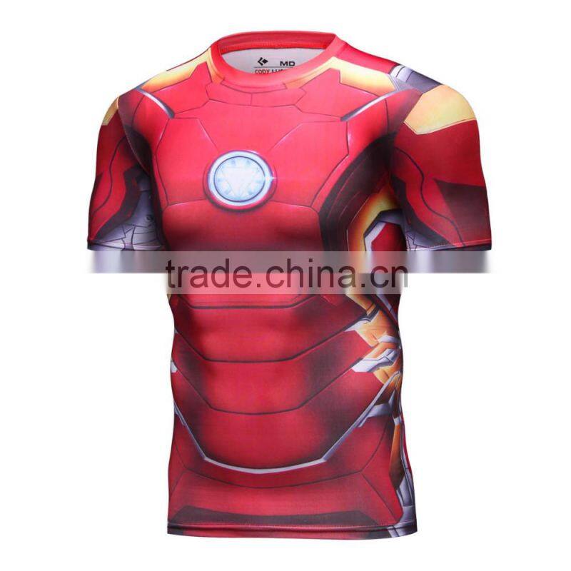 Men Avengers Super Hero Iron Man Captain America Clothes Short Sleeve 3D Printing t shirt