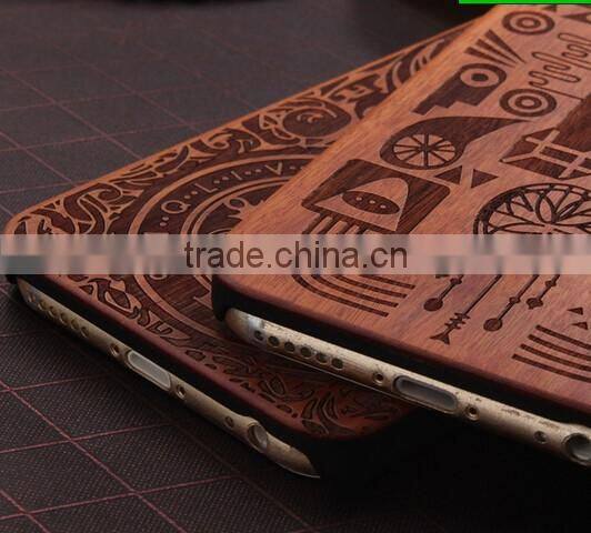 New design Unique Engrave Wood Cell Phone Protective Case For Iphone6s/ Plus