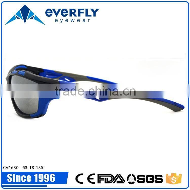 Hot selling fashion style plastic sports sunglass, new PC lens glasses for double injection