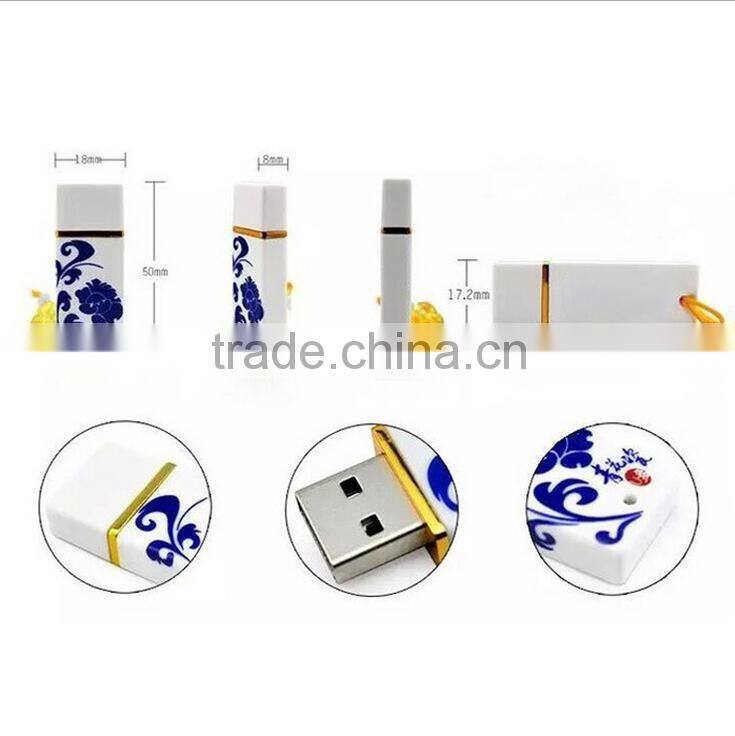 China Ceramic USB flash drive blue and white porcelain USB disk