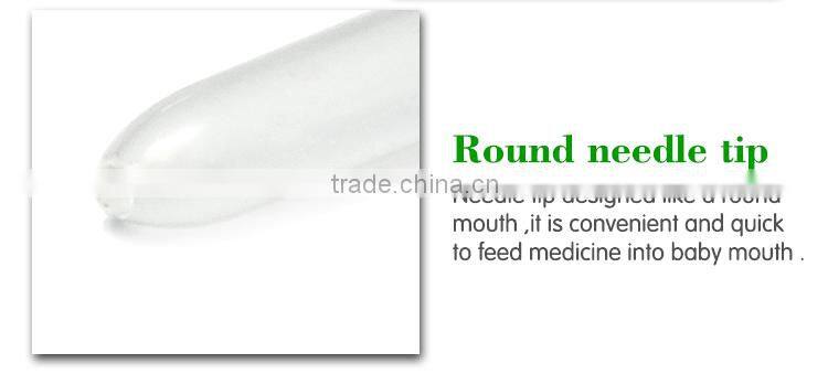 Safety medicine feeder/dispenser/dropper for baby with soft BPA free bottle