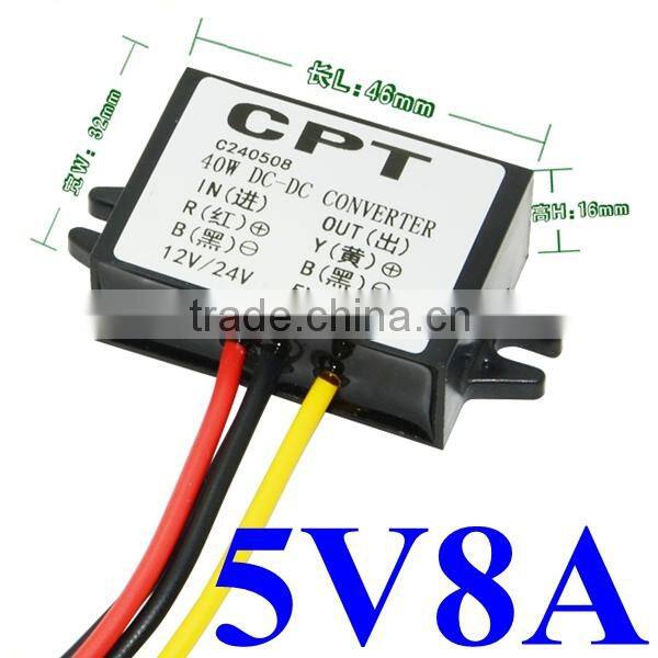 dc step down converter 9-35V 28V 30V 33V 32V 18V 19V 17V 24V 12V 15V to 5V power module voltage regulator 8A 40W