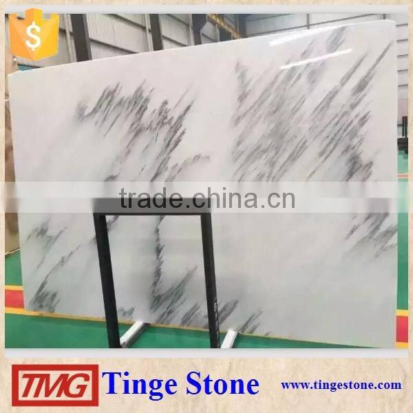 Chinese Ink White Marble Tile For Interior Decoration