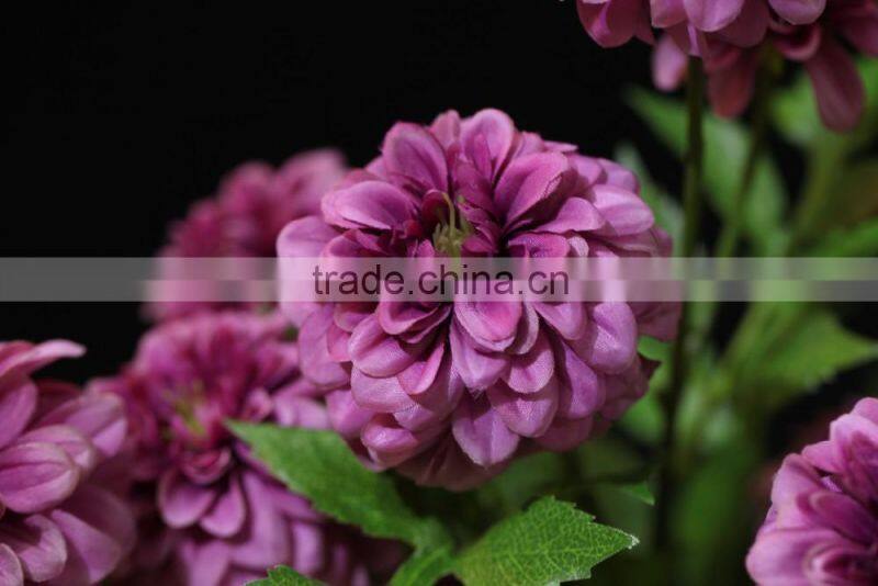 High quality artificial silk flowers bouquets for interior decoration with five head