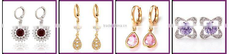 High quality 18k gold color long beads fashion earrings
