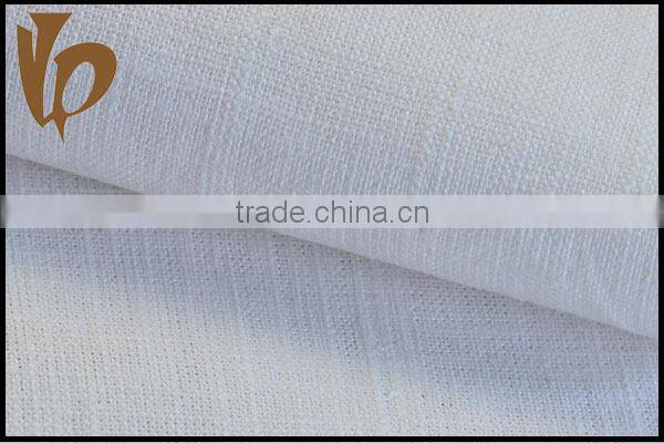 bleach color plain dyed 100% ramie fabric for table