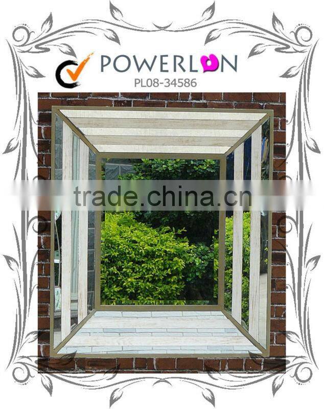 Discounted Unique New Metal Antique Style Wooden Frame Mirror Rectangular Frameless Bathroom Mirror / Decorative Wall Mirrors