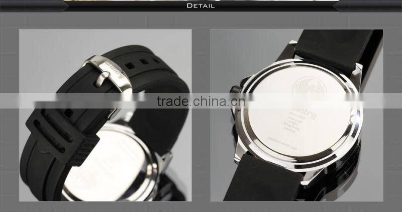 INFANTRY Luxury Men' s Date Quartz Sport Black Rubber Watch