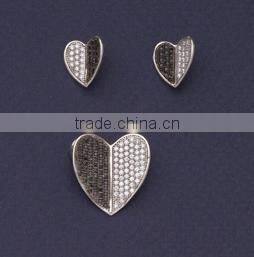 Customize design 925 sterling silver jewelry wholesale, Silver jewelry set with emerald stone