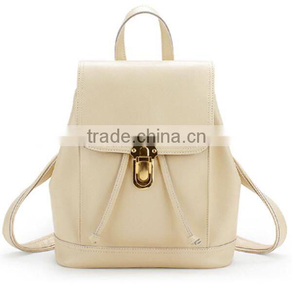 Brand designer fashion lady trendy backpack;New fancy trunover lock cords backpack;